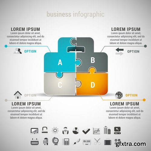 Collection elements of infographics vector image #4-25 Eps