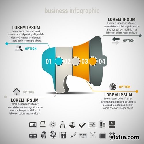 Collection elements of infographics vector image #4-25 Eps