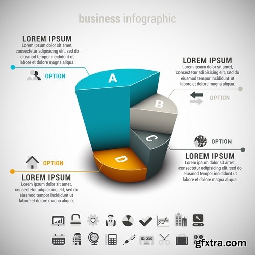 Collection elements of infographics vector image #4-25 Eps