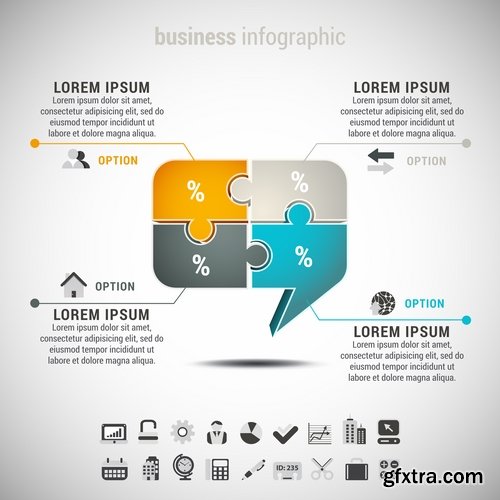 Collection elements of infographics vector image #4-25 Eps