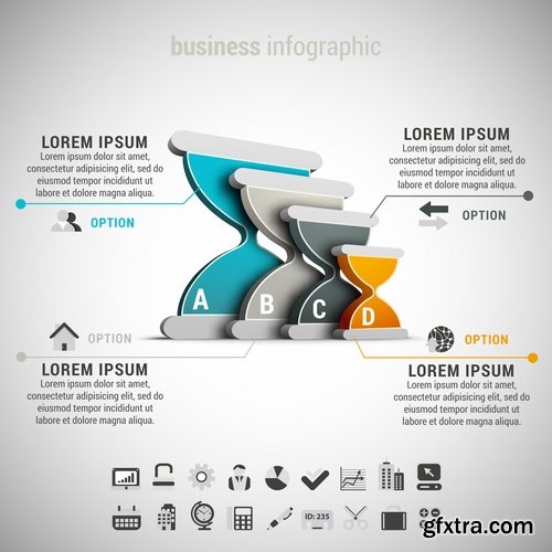 Collection elements of infographics vector image #4-25 Eps