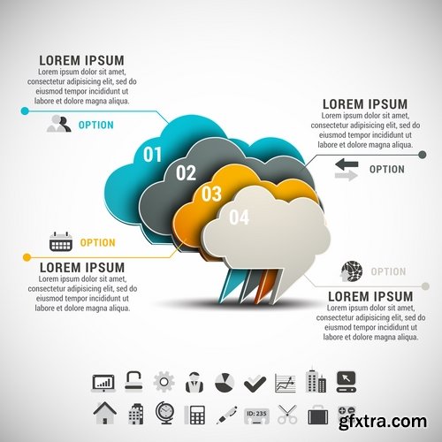 Collection elements of infographics vector image #4-25 Eps