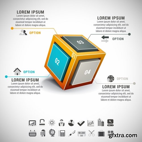 Collection elements of infographics vector image #4-25 Eps