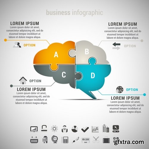 Collection elements of infographics vector image #4-25 Eps