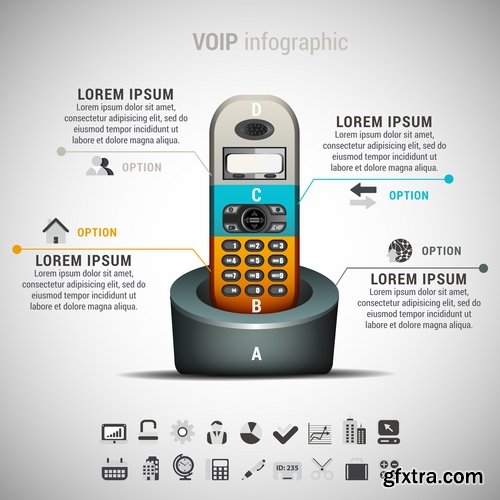 Collection elements of infographics vector image #4-25 Eps