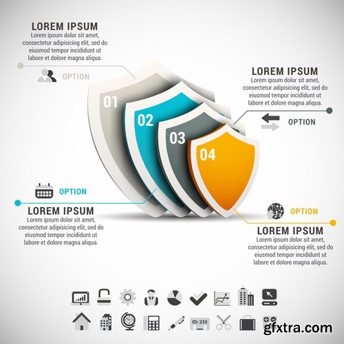 Collection elements of infographics vector image #4-25 Eps