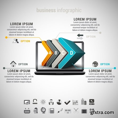 Collection elements of infographics vector image #4-25 Eps