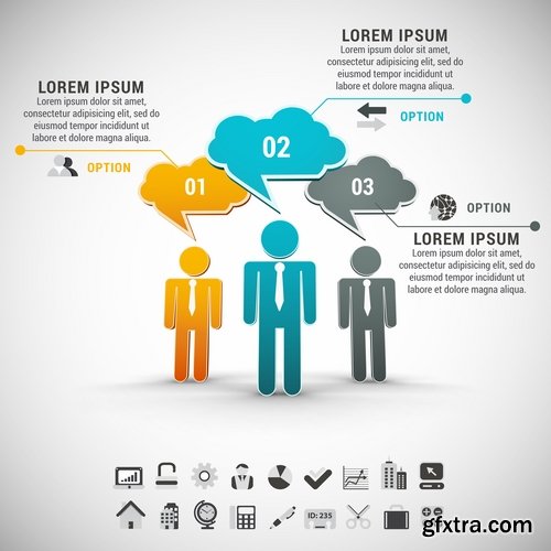 Collection elements of infographics vector image #4-25 Eps