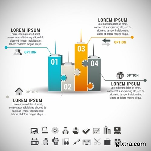 Collection elements of infographics vector image #4-25 Eps