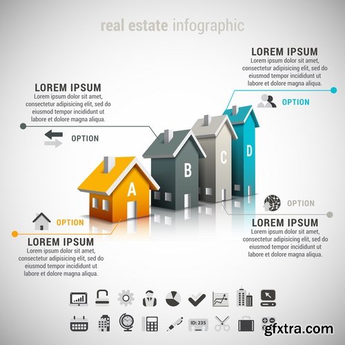 Collection elements of infographics vector image #4-25 Eps