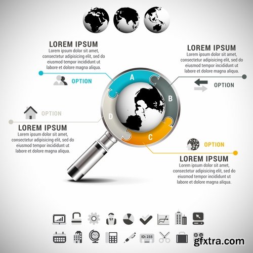 Collection elements of infographics vector image #4-25 Eps