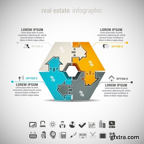 Collection elements of infographics vector image #4-25 Eps