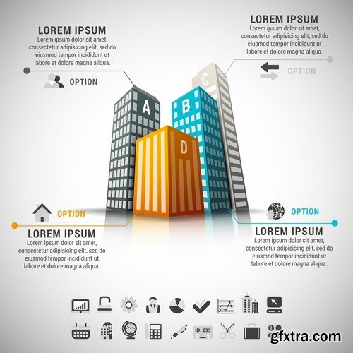 Collection elements of infographics vector image #4-25 Eps