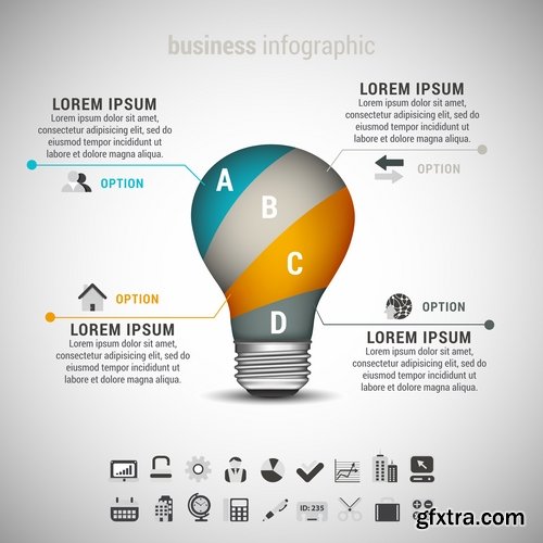 Collection elements of infographics vector image #4-25 Eps