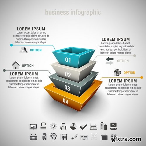 Collection elements of infographics vector image #4-25 Eps