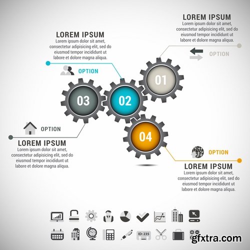 Collection elements of infographics vector image #4-25 Eps