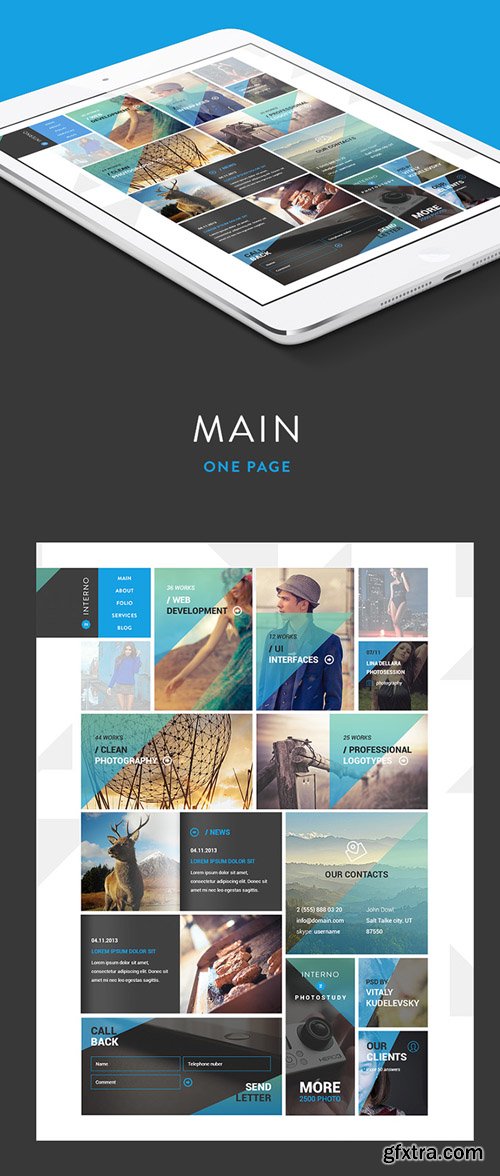 One Page PSD Template