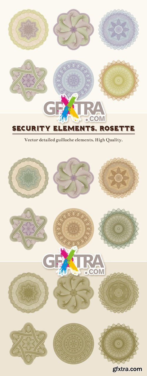 Secutity Elements - Rosettes Vector