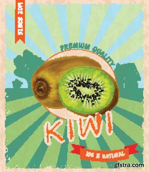 Kiwi Vectors 25xEPS