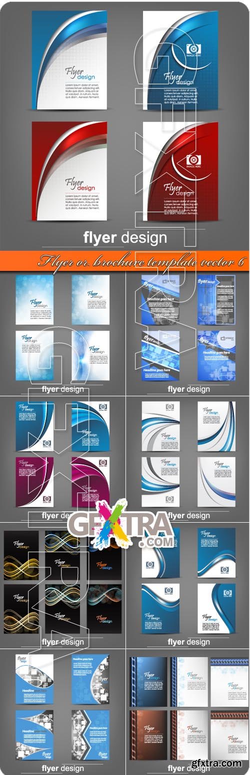 Flyer or brochure template vector 6