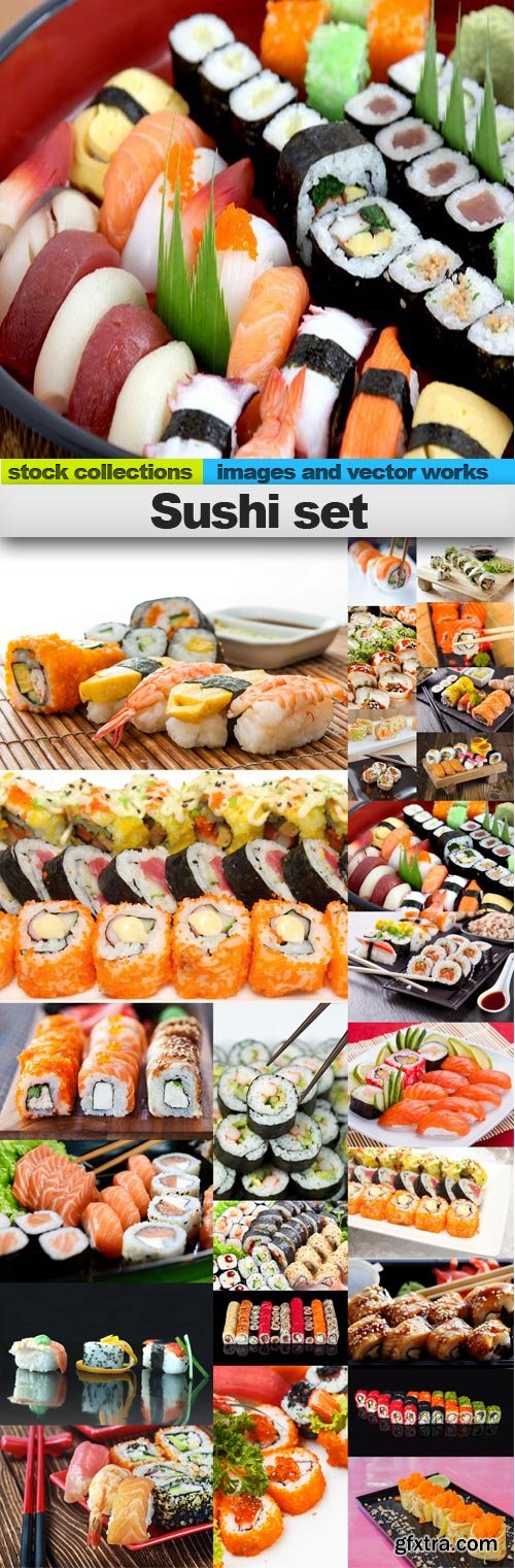 Sushi set,25 x UHQ JPEG