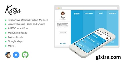 ThemeForest - Katya - Responsive Creative CV Template - RIP