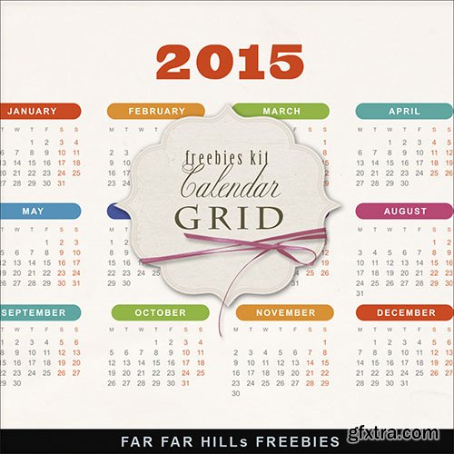 Scrap-kit - Calendar Grid 2015