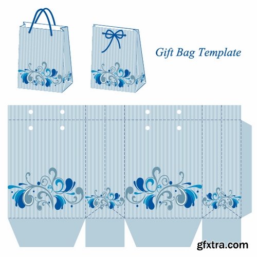 Collection of gift boxes for cut vector image #2-25 Eps