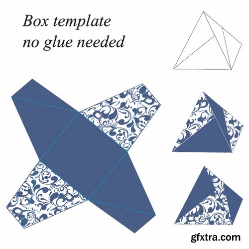 Collection of gift boxes for cut vector image #2-25 Eps