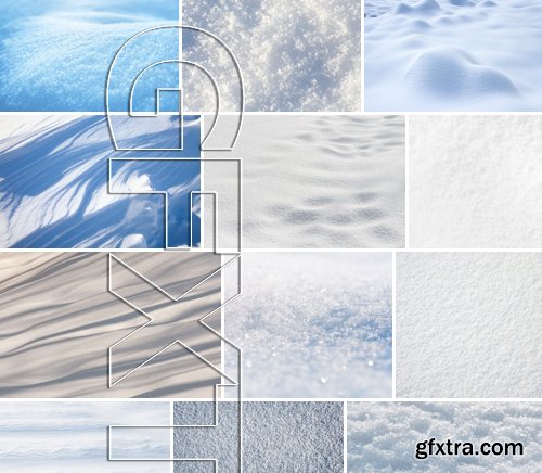 Stock Photos - Snow texture, 25xJPG