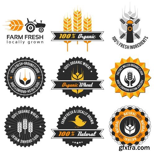 Stock Vectors - Sticker and label 4, 25xEPS