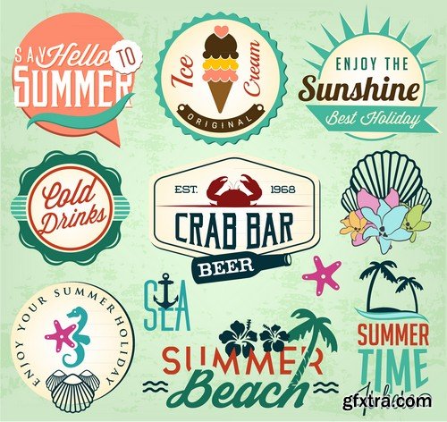 Stock Vectors - Sticker and label 4, 25xEPS