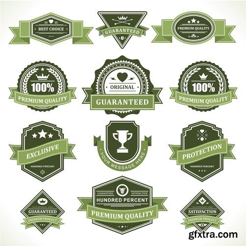 Stock Vectors - Sticker and label 4, 25xEPS