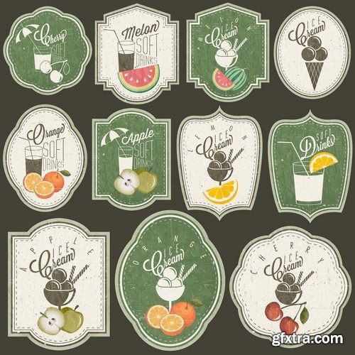 Stock Vectors - Sticker and label 4, 25xEPS