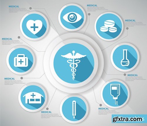 Stock Vectors - Medical Infographic 8, 25xEPS