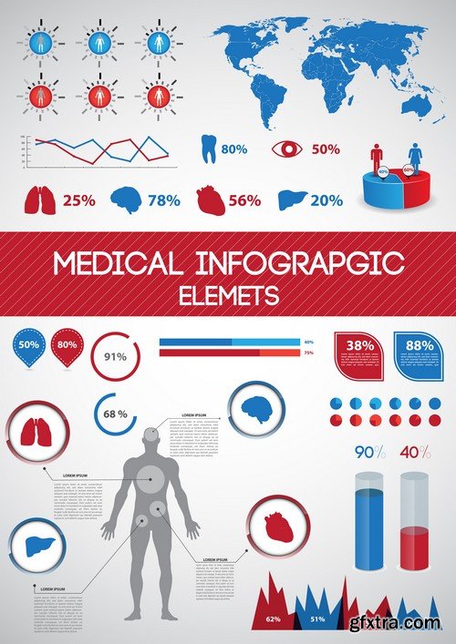 Stock Vectors - Medical Infographic 8, 25xEPS