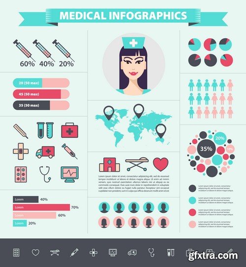 Stock Vectors - Medical Infographic 8, 25xEPS