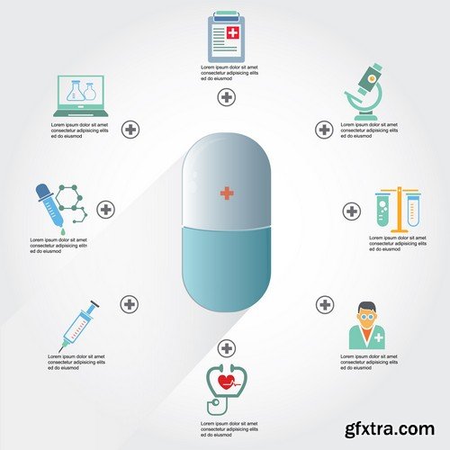 Stock Vectors - Medical Infographic 8, 25xEPS