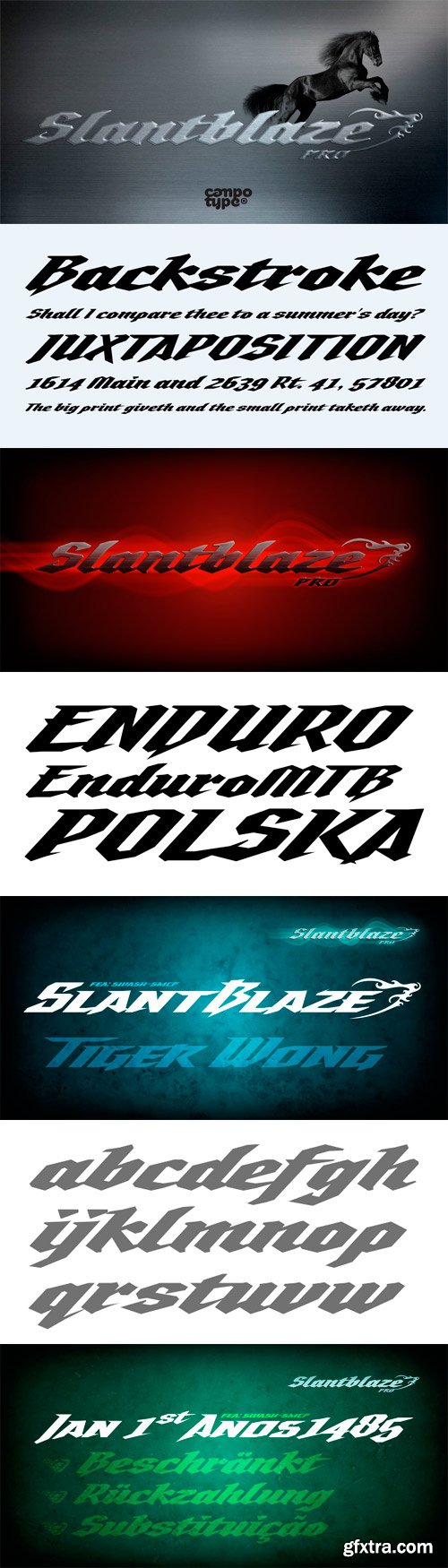 Slantblaze Pro Font for $25