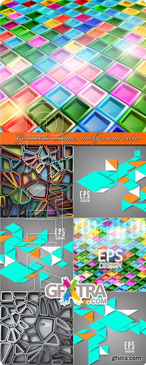 Geometric shapes background vector