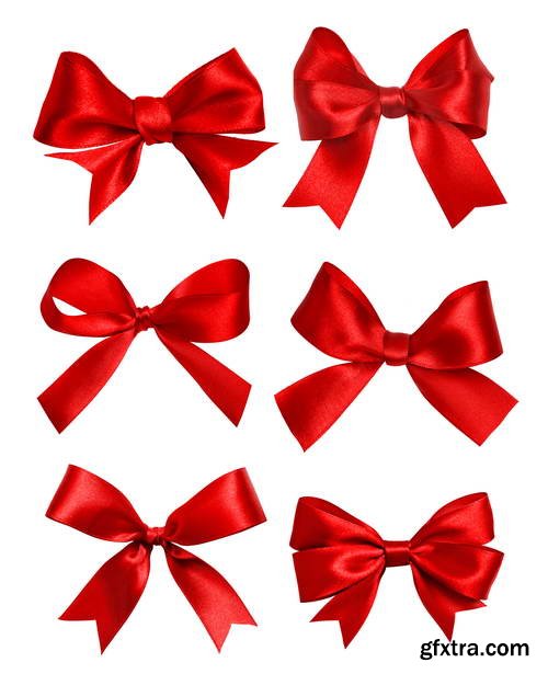 Red Ribbons Isolated 25xJPG