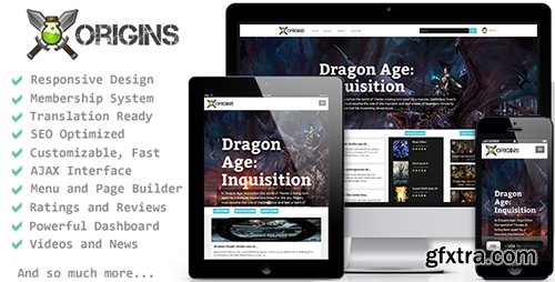 CodeCanyon - Origins v1.4 - Video Games Portal