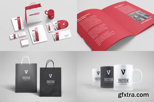 CreativeMarket - Branding elements mock-ups 42271