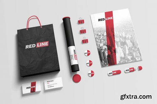 CreativeMarket - Branding elements mock-ups 42271