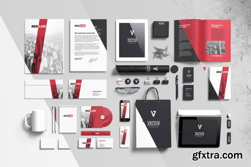 CreativeMarket - Branding elements mock-ups 42271