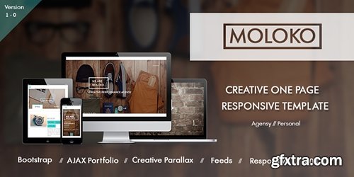 ThemeForest - Moloko - Creative Responsive One Page Template - RIP