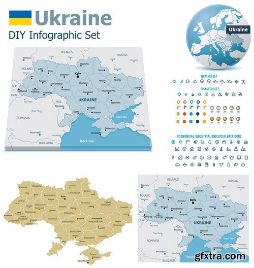 Stock Vectors - Ukraine, 25xEPS