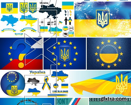 Stock Vectors - Ukraine, 25xEPS