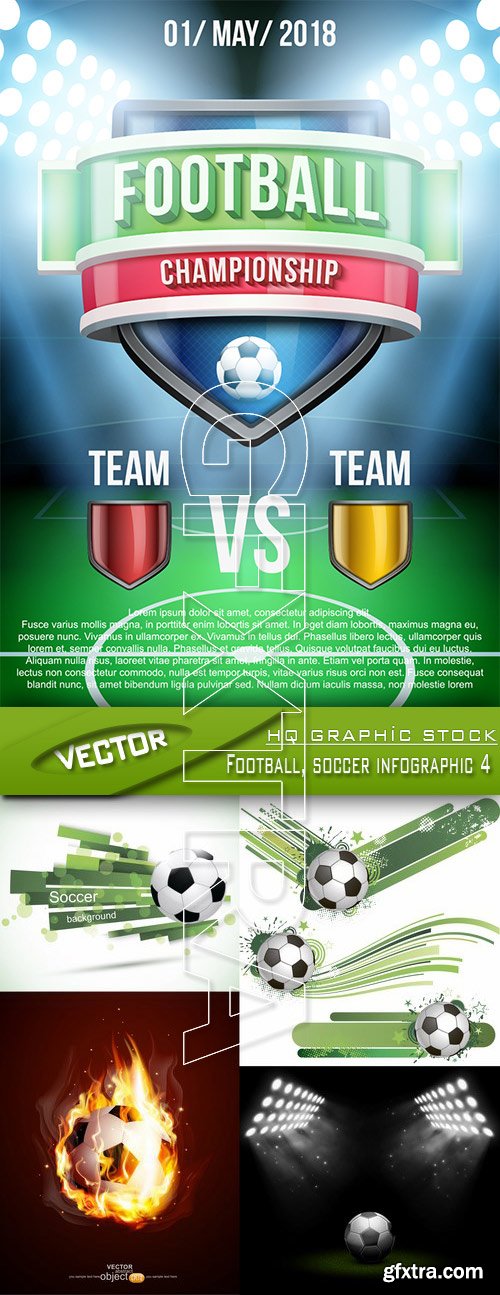 Stock Vector - Football, soccer infographic 4