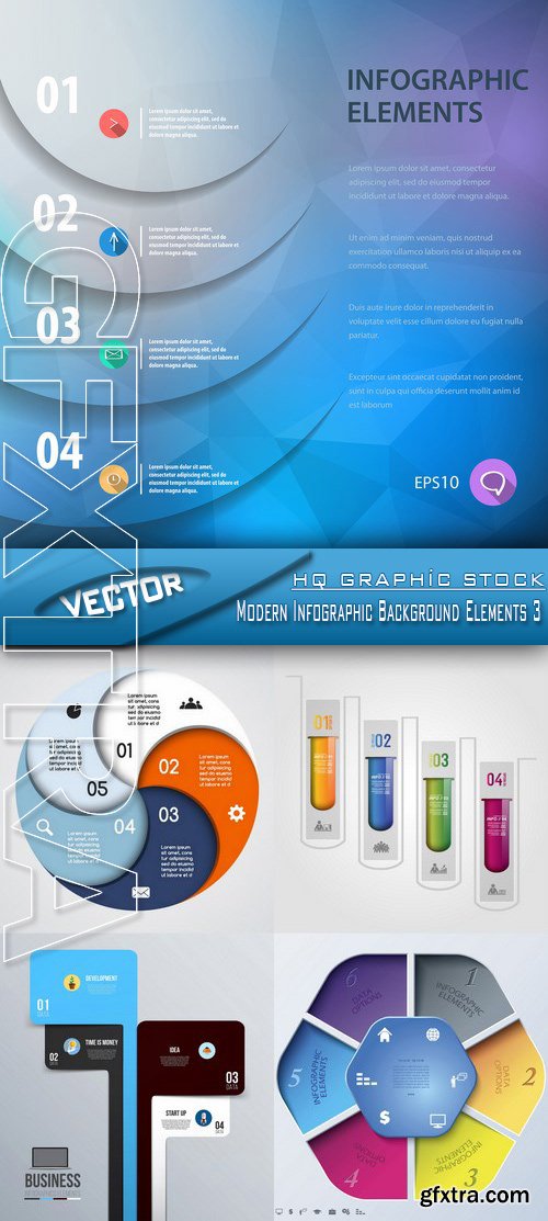 Stock Vector - Modern Infographic Background Elements 3